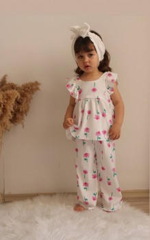 ست تاپ و شلوار راحتی زارا دخترانه